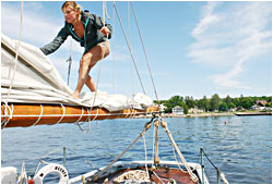 Sailing on the Edith M. Becker.