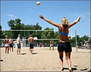 Volleyball on Spicer's Saulsbury Beach.