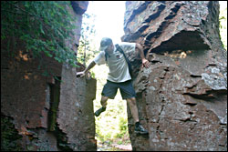 The split rocks on the Split Rock loop.