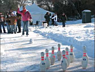 Turkey bowling at Jack Frost Fest.