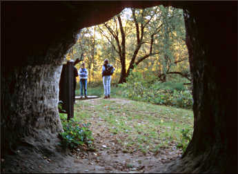 Cave in Tower Hill State Park.