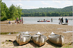 Cooling off at the Wisconsin Riverside Resort.