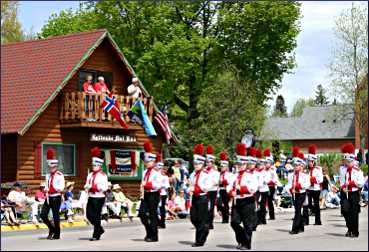 The Syttende Mai parade in Spring Grove.