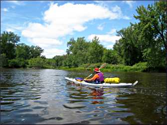 A kayaker on the St. Croix River.