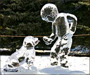 A festival ice sculpture.