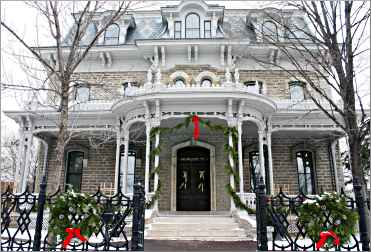 Ramsey House during holidays.