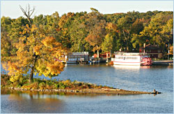 Cruise boats on the Fox River.