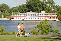 The Centennial Showboat on the Mississippi.