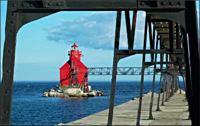 Big Red lighthouse in Sturgeon Bay.