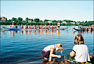 Dragon boat races in Superior.