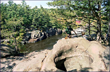 A pothole in Interstate State Park.