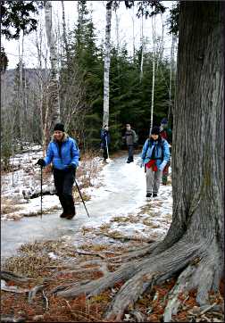 Ice hiking in Tettegouche.