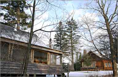 Mic Mac cabins in Tettegouche State Park.