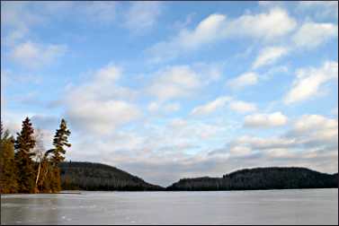 Frozen Mic Mac Lake in Tettegouche.