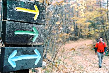 Hiking on the Ice Age Trail.