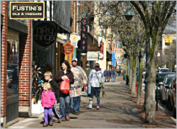 Shopping on Front Street.