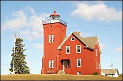 The lighthouse in Two Harbors.