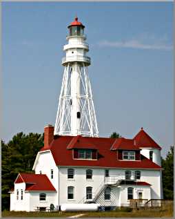 The Rawley Point lighthouse in Two Rivers.