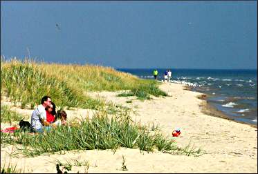 The beach at Point Beach State Forest.