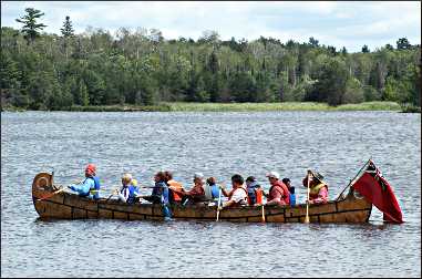 A North canoe in Voyageurs National Park.