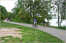 Dakota Rail Trail on Lake Waconia.