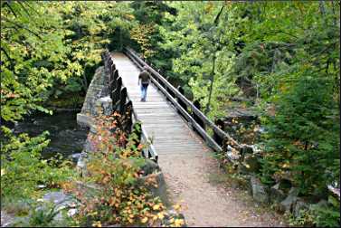 Hiking in Dells of the Eau Claire.