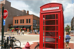 A shopping street in Wausau.