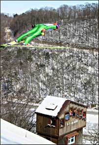 A ski jumper.