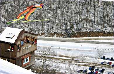 A ski jumper in Westby.