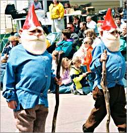 Norwegian elves in a parade.