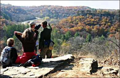 A fall view in Whitewater State Park.