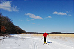 Skiing at Wild River State Park.