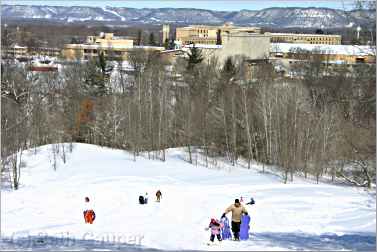 The sledding hill at St. Mary's University.
