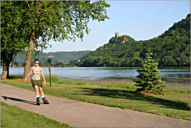 Inline skater on trail in Winona