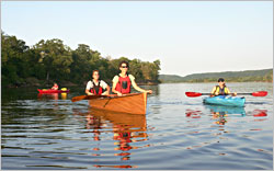 Paddling the Wisconsin River.