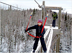 High ropes course at Wolf Ridge.